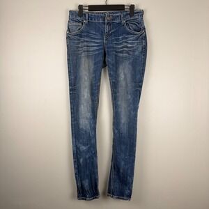 Ariya Jeans Womens 5/6 (29x31) Blue Denim Cotton Skinny Low-Rise Stretch Casual